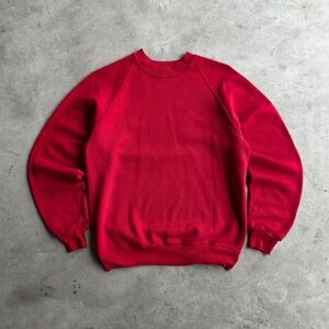 Vintage 80s Blank Red Sweatshirt - L